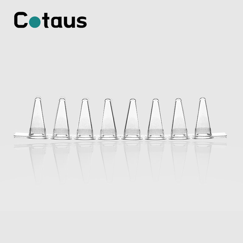 0,1 ml läbipaistvad 8-ribalised PCR-tuubid