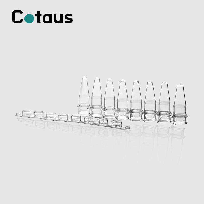 0,2 ml läbipaistvad 8-ribalised PCR-tuubid